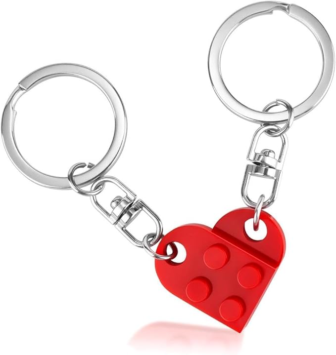Red Heart Matching Couple Keychains