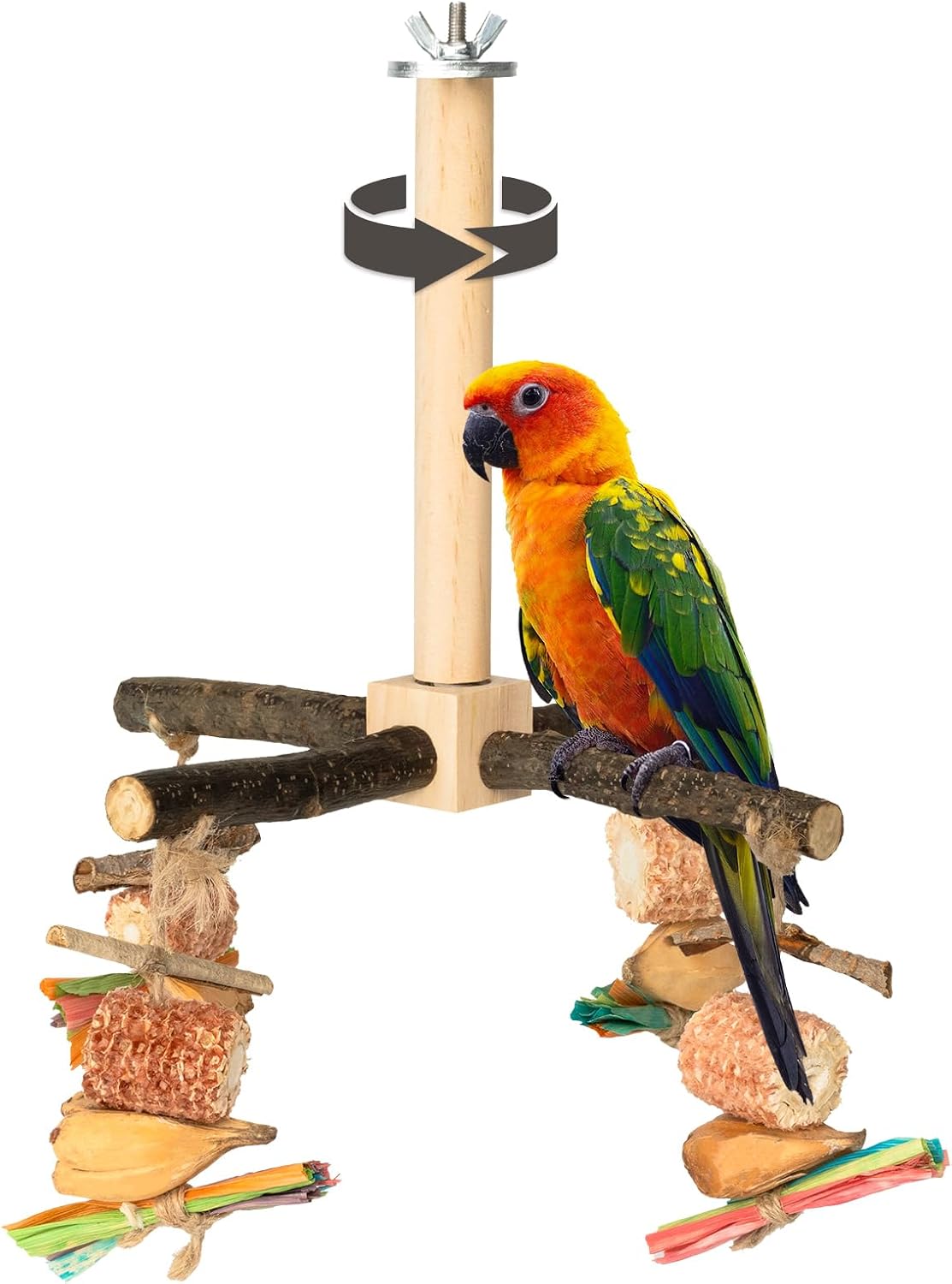 Spinning Perch for Active Parrots