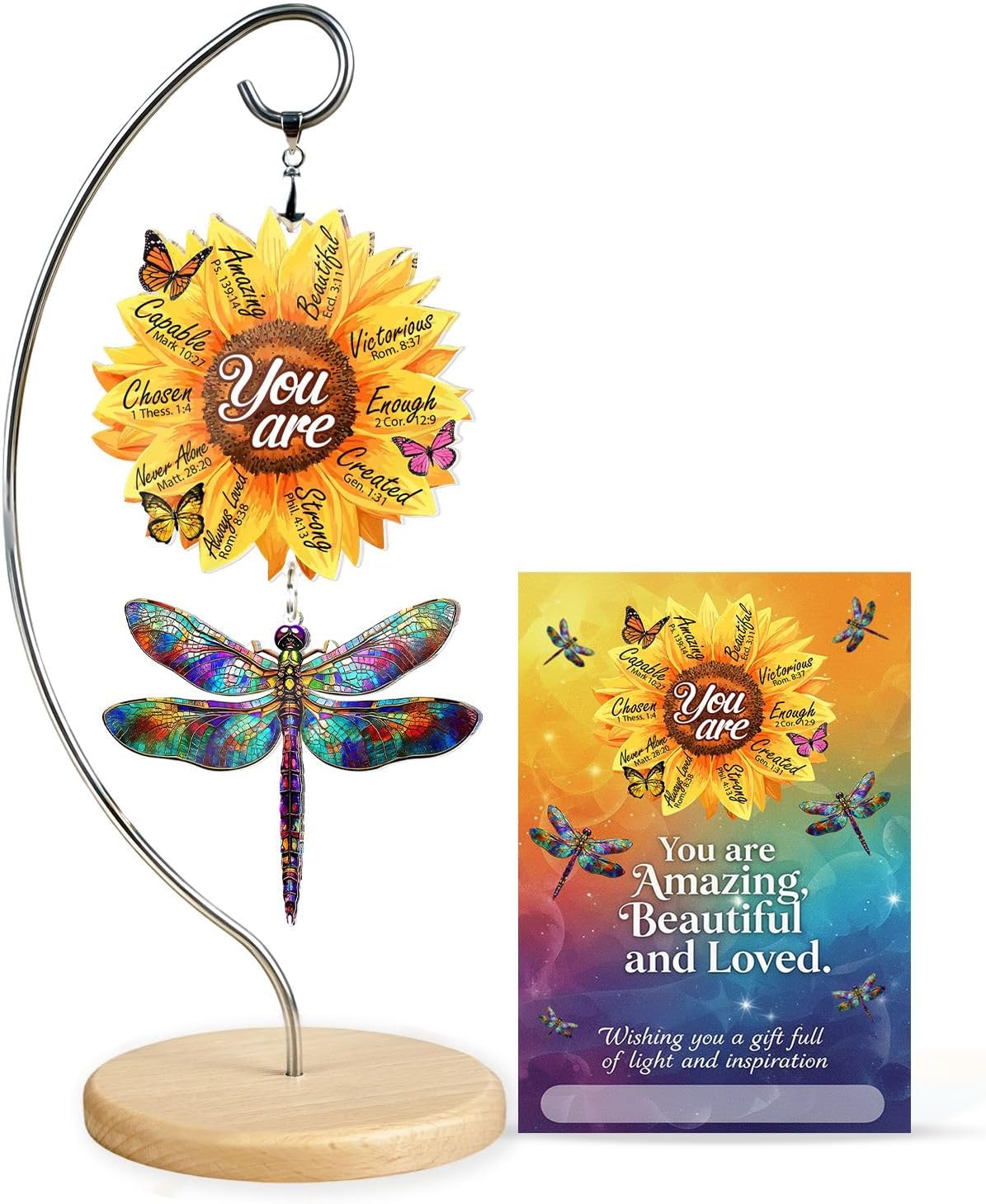 Sunflower Dragonfly Ornament Gift