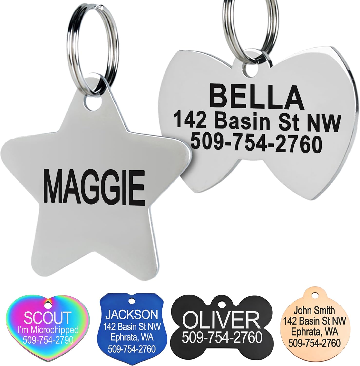 Custom ID Tag for Black Dogs