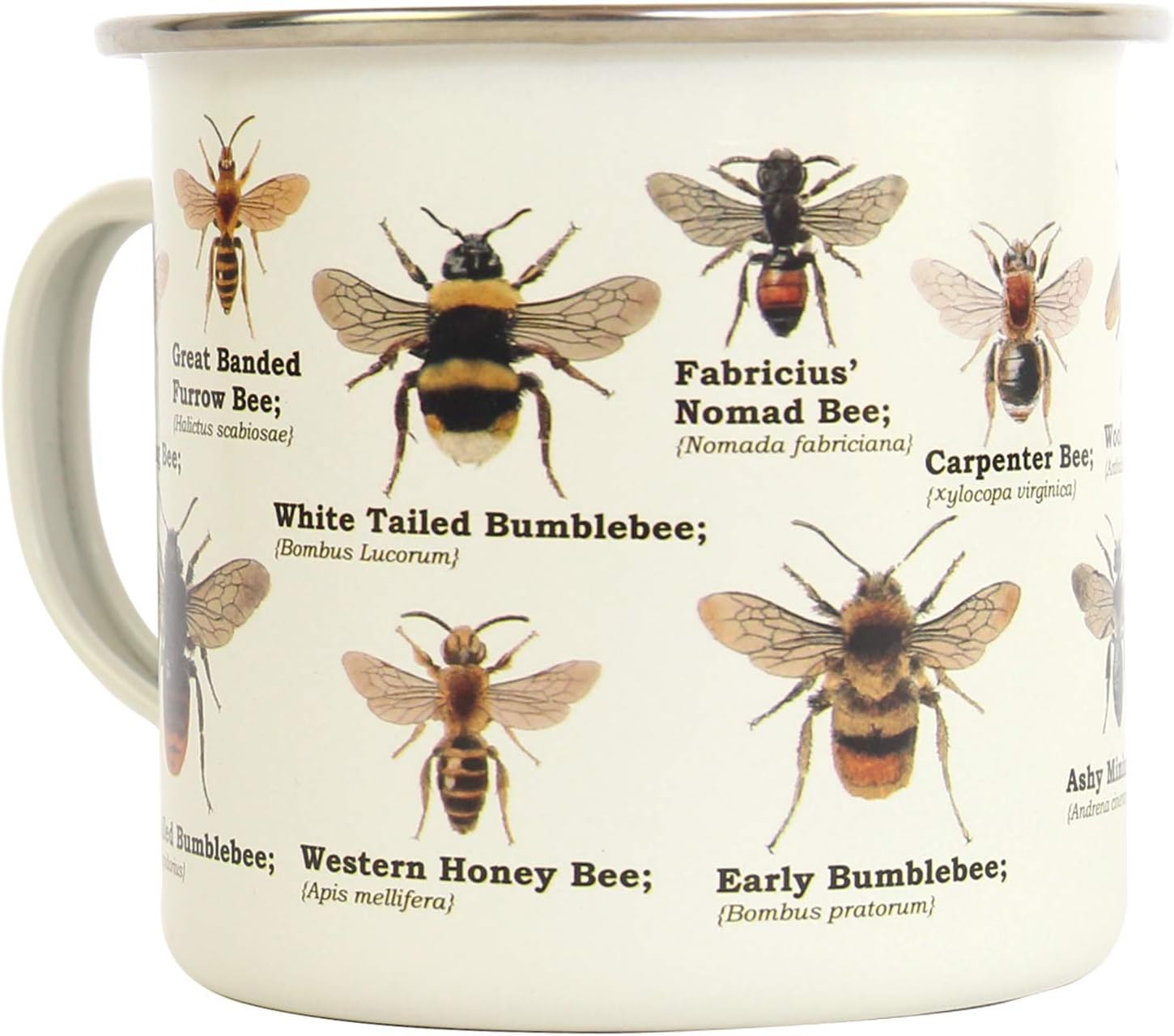 Bee Enamel Mug for Garden Vibes