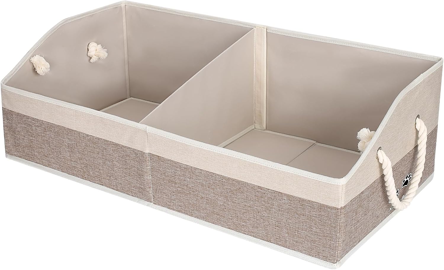 Brown Toy Basket for Tidy Dog Corners