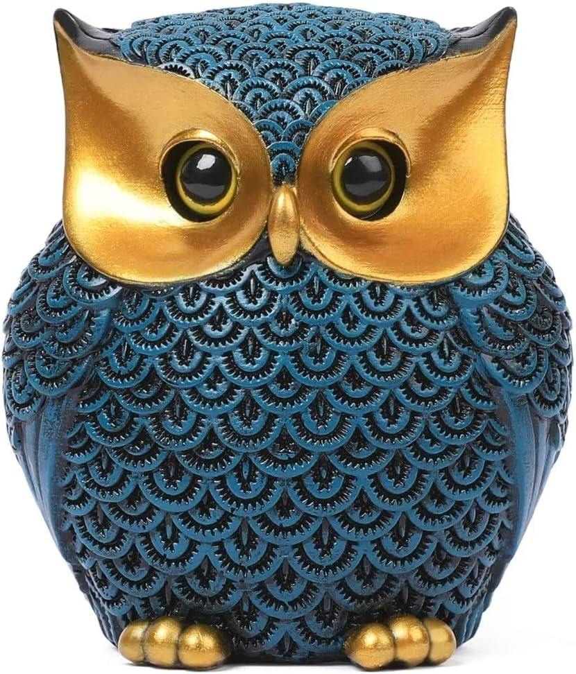 Hand-Painted Owl Figurine for Cozy Shelves