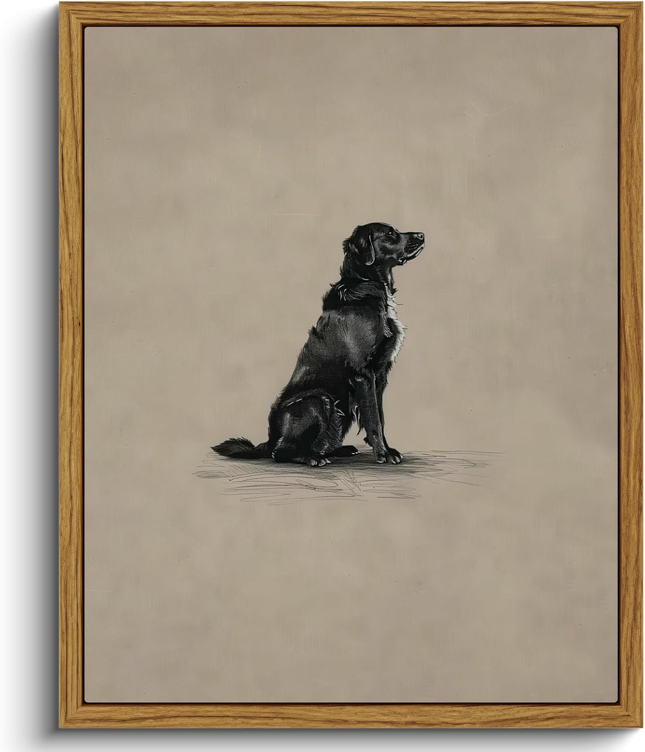 Vintage Black Dog Wall Art