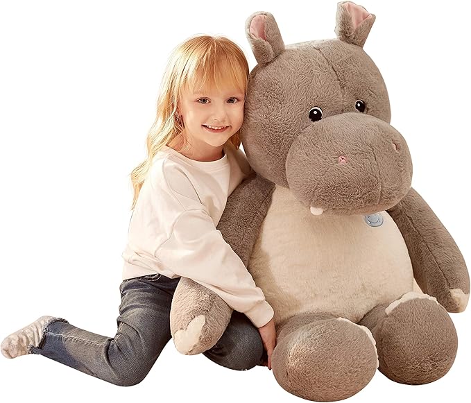 Jumbo Hippo Plush for Big Cuddles