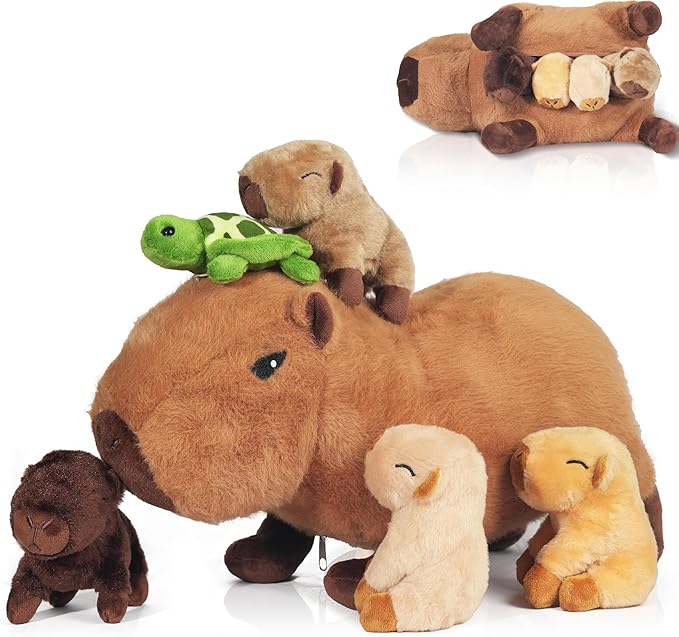5-in-1 Capybara Plush Family