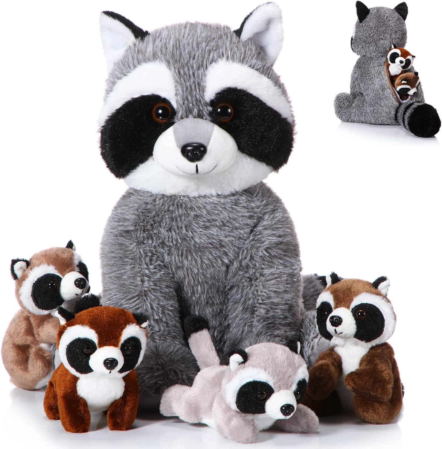 Harrycle Raccoon Family Plush Set
