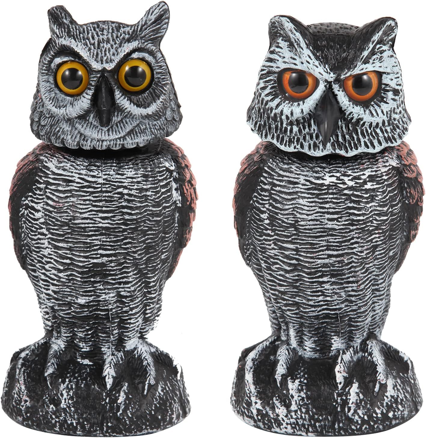 Realistic Owl Decoys for Garden Watchers