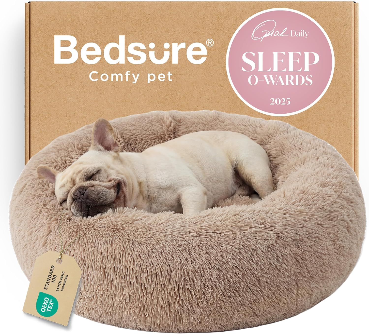 Plush Brown Bed for Cozy Dogs