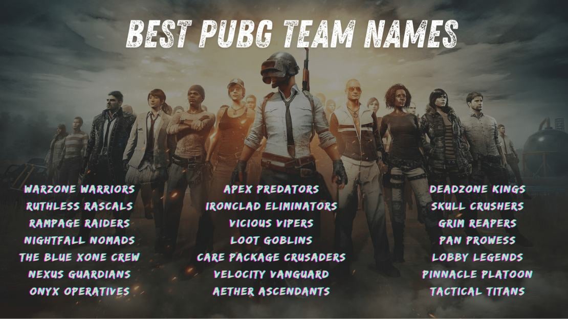 best pubg team names